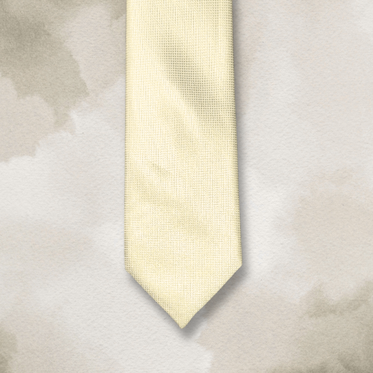 CORBATA ANDREE TEJIDA - AMARILLO