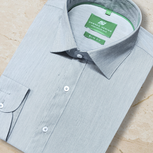 CAMISA ANDRE'E VERINO SLIMFIT - MIL RAYAS PLATA