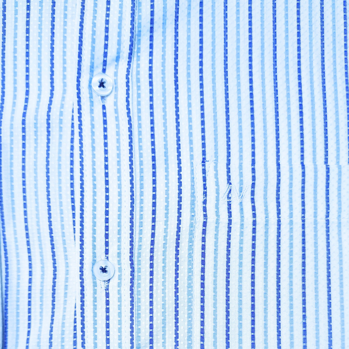 CAMISA ANDRE'E VERINO PREMIUM - LABRADO A RAYAS AZULES FONDO BLANCO