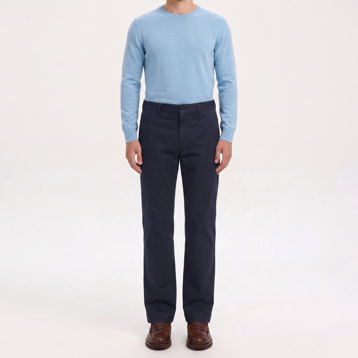 PANTALÓN DRILL MODERNFIT ALGODÓN CON SPANDEX COLOR AZUL