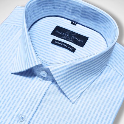 CAMISA ANDRE'E VERINO PREMIUM - LABRADO CELESTE CUADROS