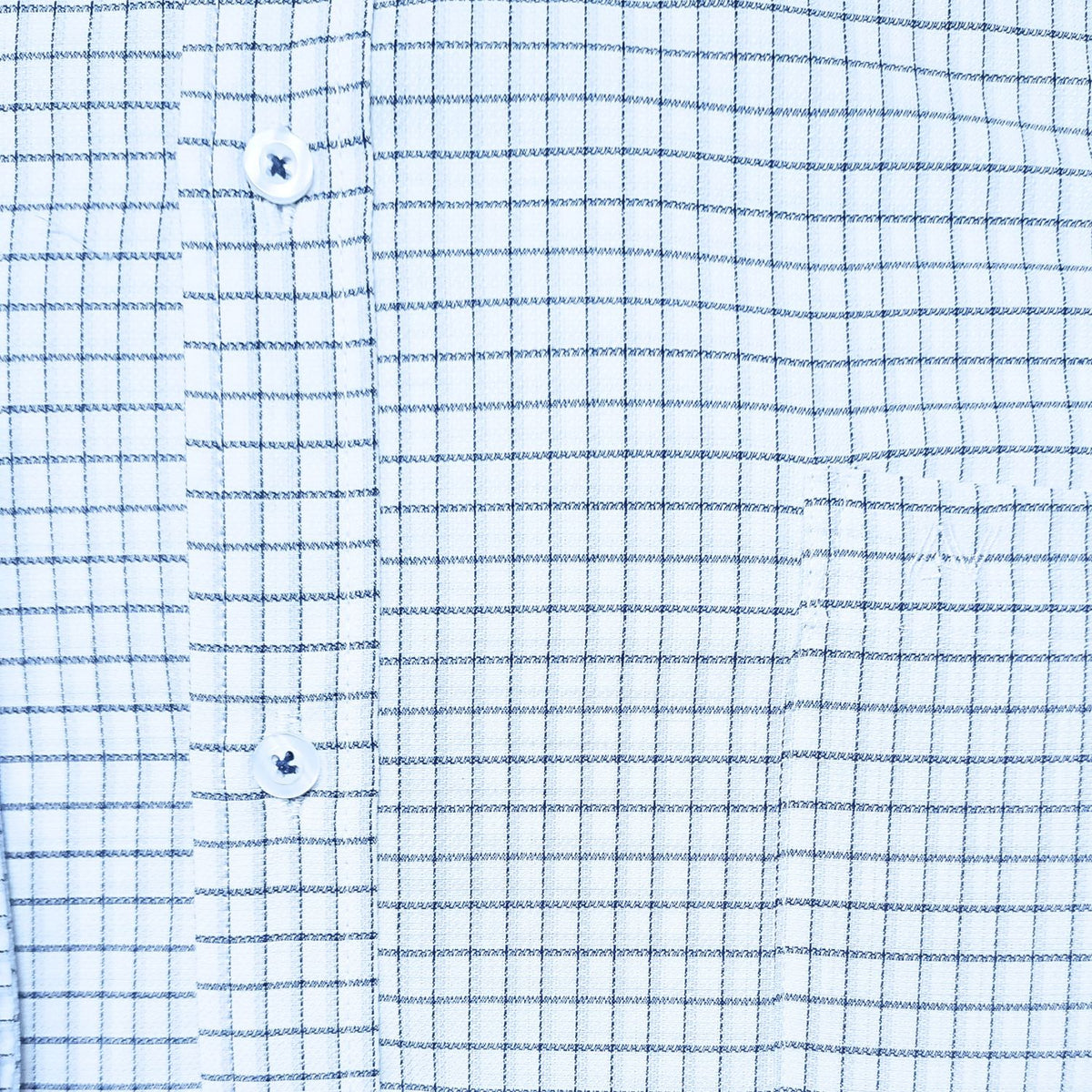 CAMISA ANDRE'E VERINO PREMIUM - BOTON EN EL CUELLO CASUAL BLANCO CUADROS AZULES Y NEGROS