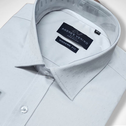 CAMISA ANDRE'E VERINO PREMIUM - PUÑO FRANCES PLOMO PLATA LABRADO.