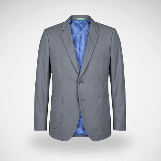BLAZER LANILLA STRETCH BOLSILLO PARCHE COLOR GRIS OSCURO