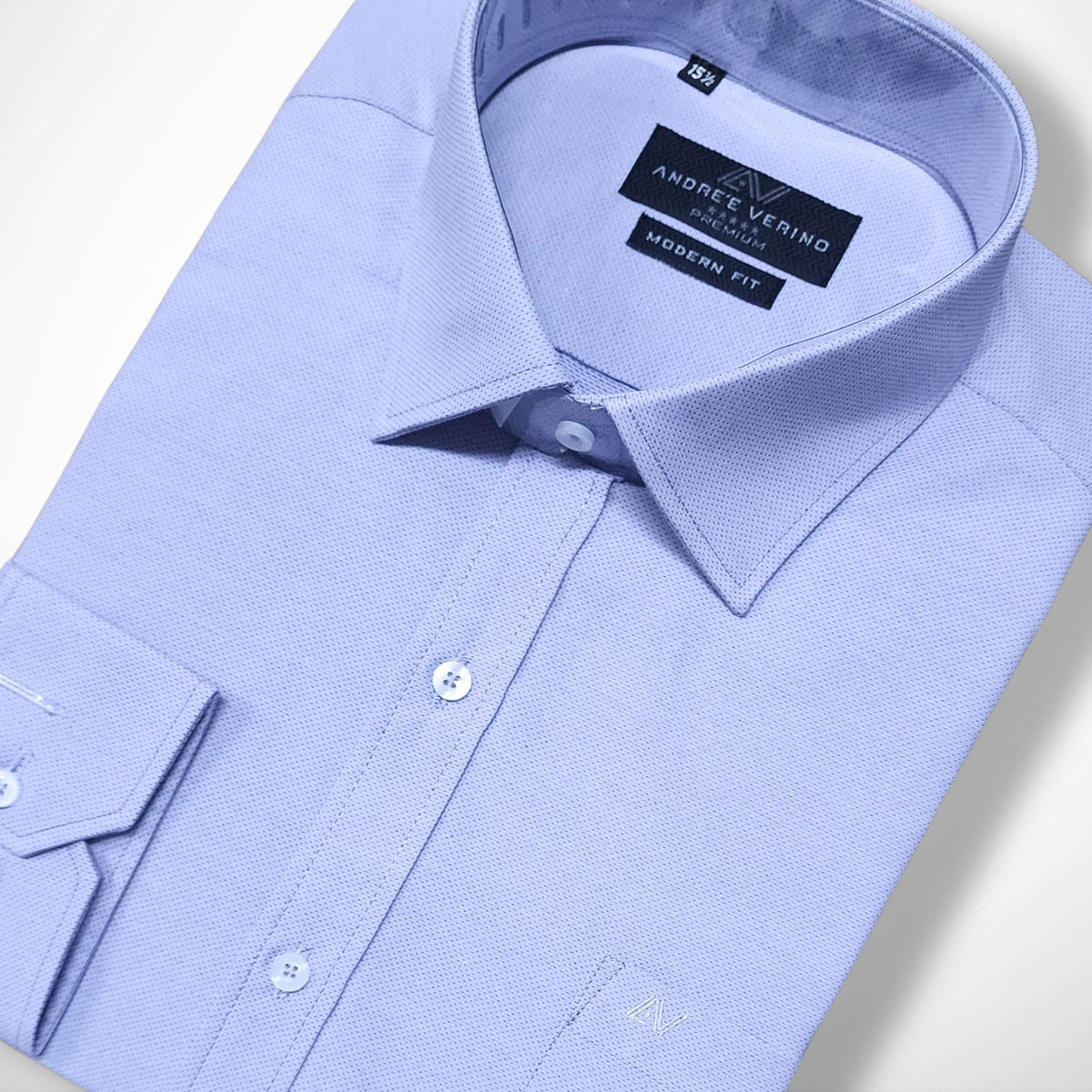 CAMISA ANDRE'E VERINO PREMIUM - LABRADO COLOR LILA PUNTOS AZULES