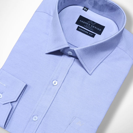 CAMISA ANDRE'E VERINO PREMIUM - LABRADO COLOR LILA PUNTOS AZULES
