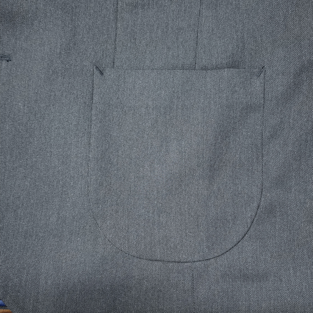 BLAZER LANILLA STRETCH BOLSILLO PARCHE COLOR GRIS OSCURO