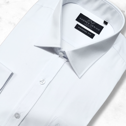 CAMISA ANDRE'E VERINO PREMIUM - COLOR ENTERO LISO BLANCO