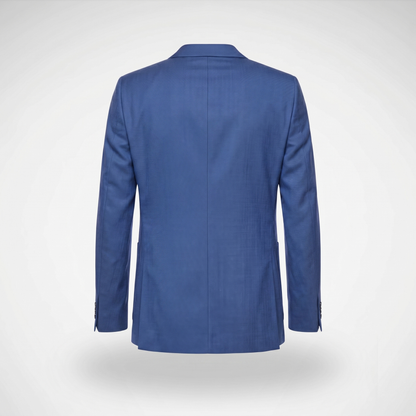 BLAZER LANILLA STRETCH BOLSILLO PARCHE COLOR AZUL ITALIANO
