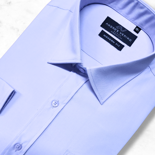 CAMISA ANDRE'E VERINO PREMIUM - COLOR ENTERO LISO LILA