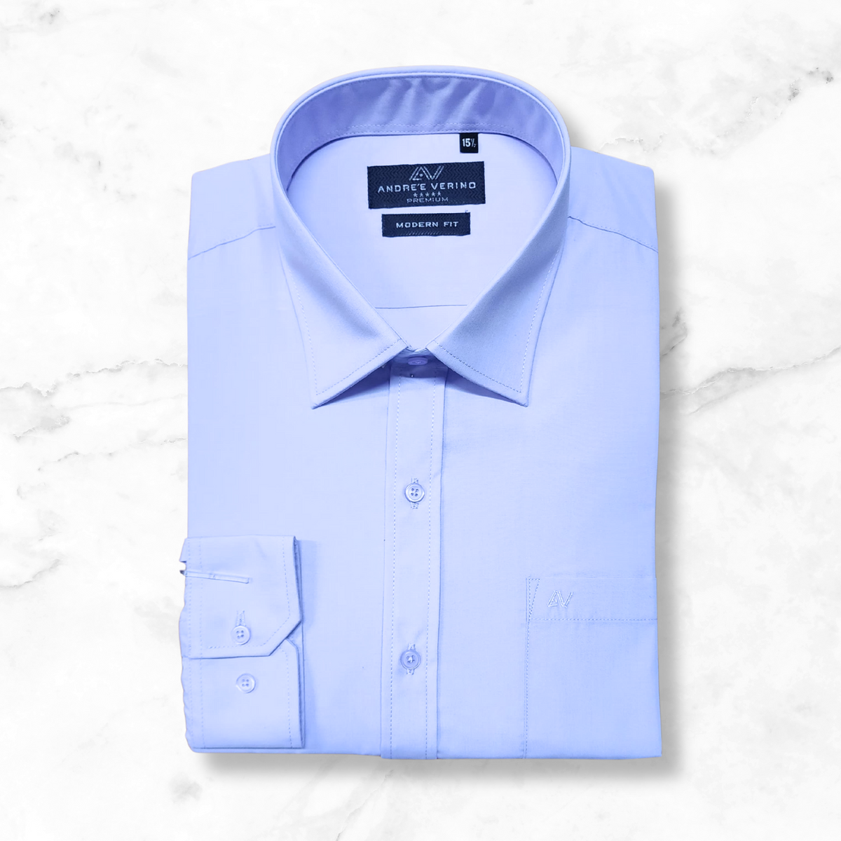 CAMISA ANDRE'E VERINO PREMIUM - COLOR ENTERO LISO LILA