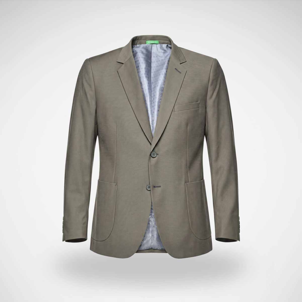 BLAZER LANILLA STRETCH BOLSILLO PARCHE COLOR VERDE HOJA