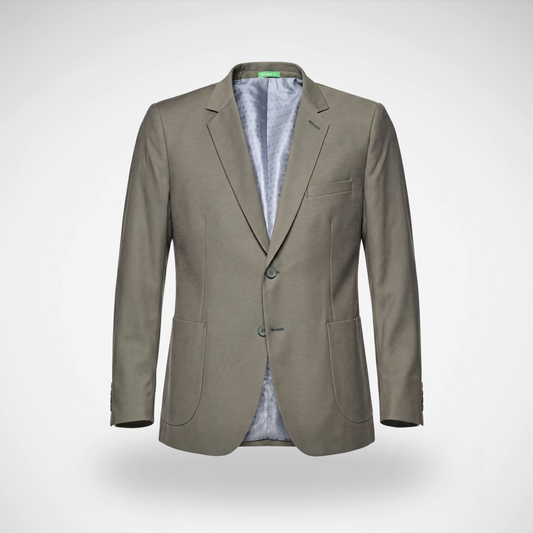 BLAZER LANILLA STRETCH BOLSILLO PARCHE COLOR VERDE HOJA