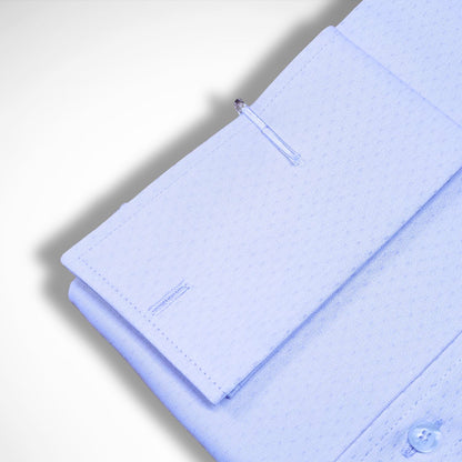 CAMISA ANDRE'E VERINO PREMIUM - PUÑO FRANCES LILA LABRADO.