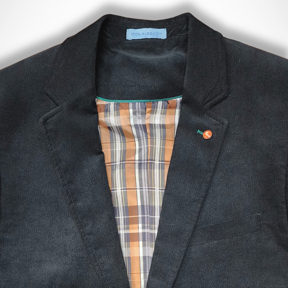 BLAZER CORDUROY 100% ALGODÓN COLOR NEGRO
