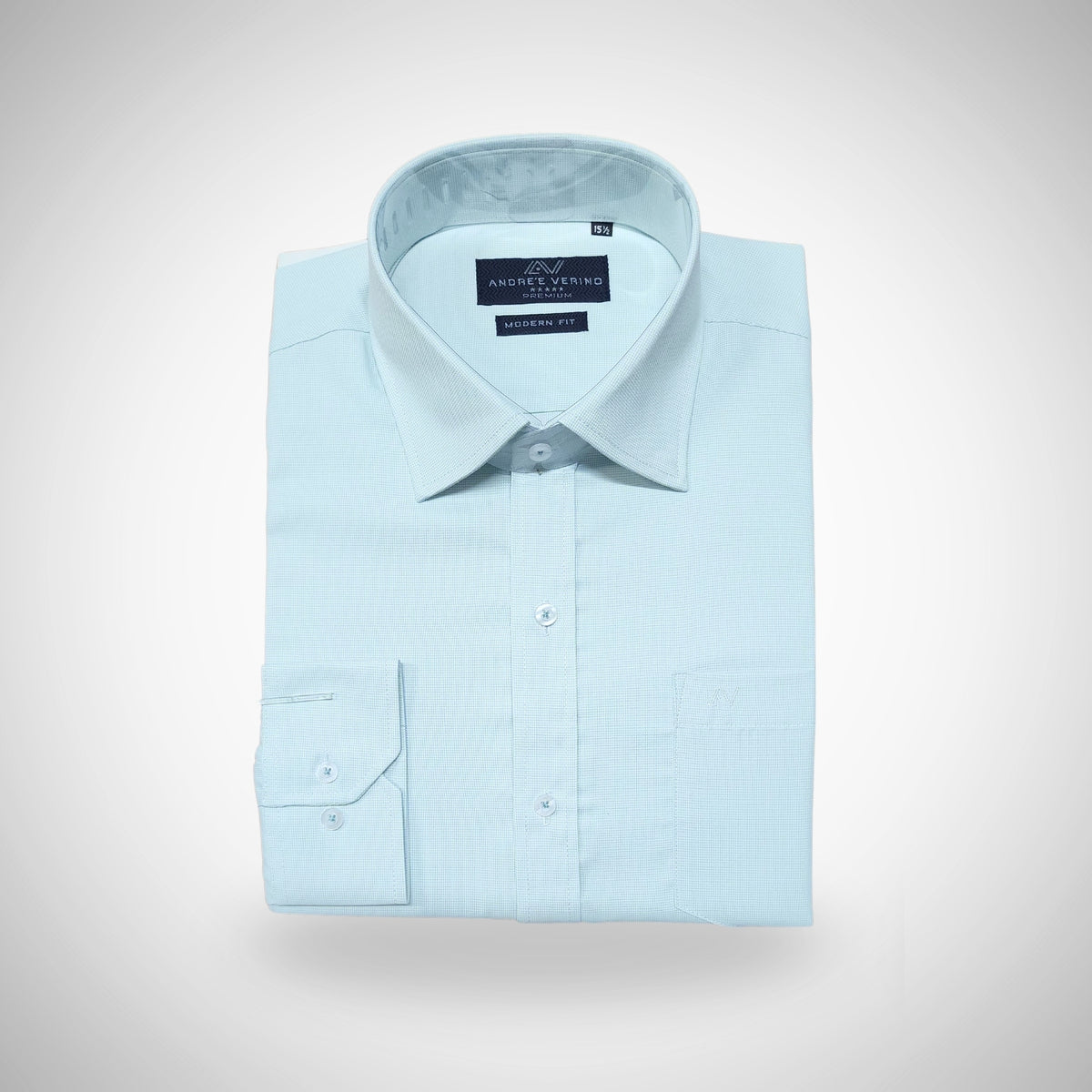 CAMISA ANDRE'E VERINO PREMIUM - LABRADO MENTA MICROCUADROS