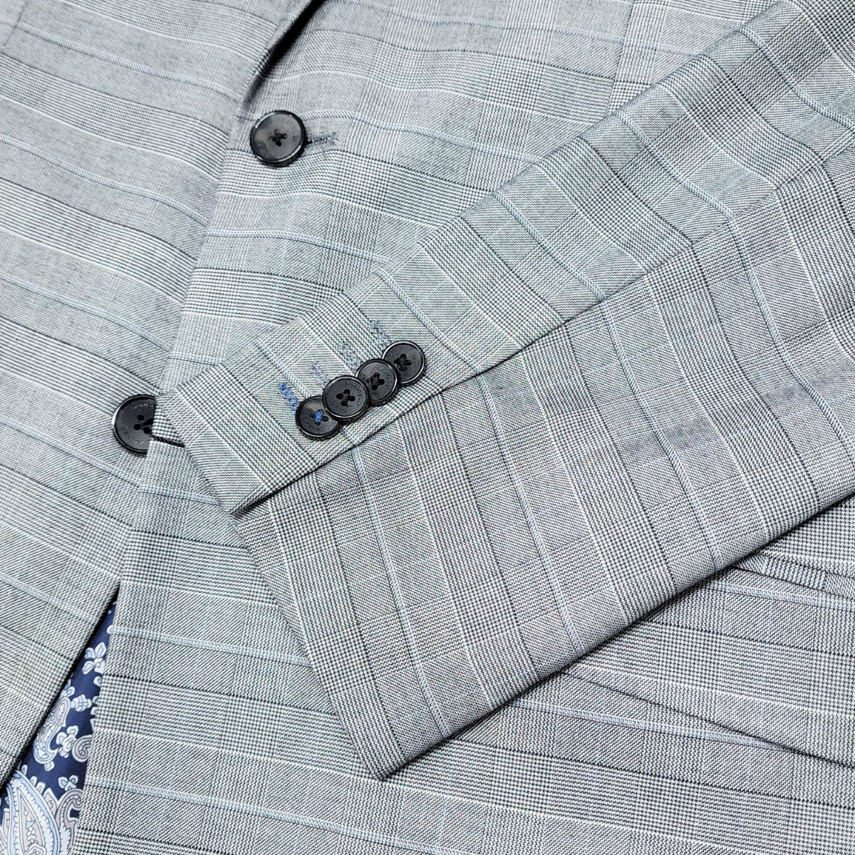 BLAZER LANILLA STRETCH COLO PLOMO A CUADROS