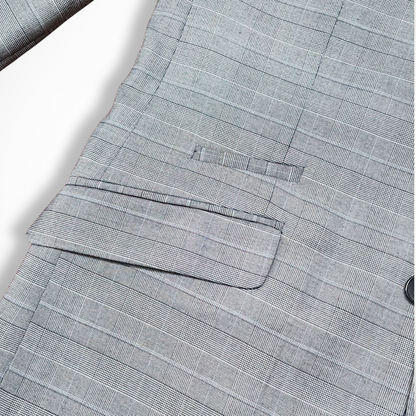 BLAZER LANILLA STRETCH COLO PLOMO A CUADROS