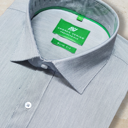 CAMISA ANDRE'E VERINO SLIMFIT - MIL RAYAS PLATA