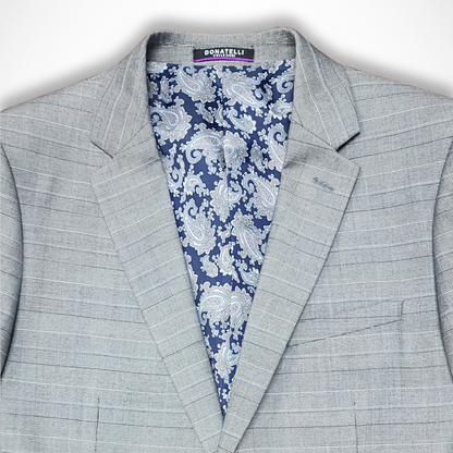 BLAZER LANILLA STRETCH COLO PLOMO A CUADROS