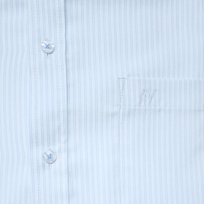 CAMISA ANDRE'E VERINO PREMIUM - BLANCO RAYAS FINAS  CELESTES