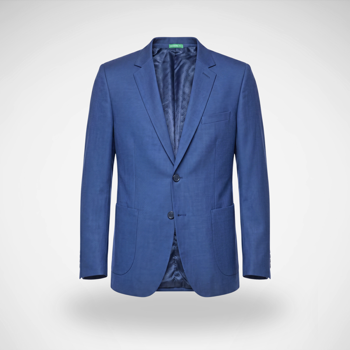 BLAZER LANILLA STRETCH BOLSILLO PARCHE COLOR AZUL ITALIANO
