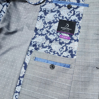 BLAZER LANILLA STRETCH COLO PLOMO A CUADROS