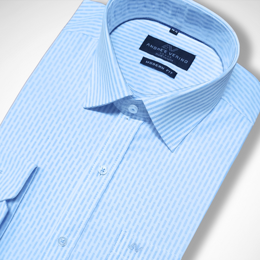 CAMISA ANDRE'E VERINO PREMIUM - LABRADO CELESTE CUADROS