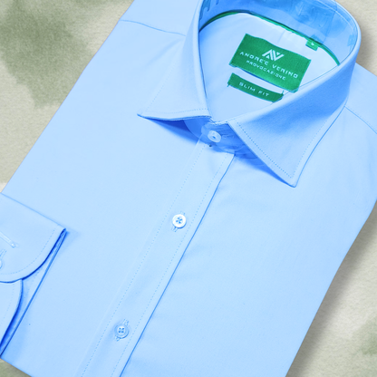 CAMISA ANDRE'E VERINO SLIMFIT - CELESTE CIELO ENTERO