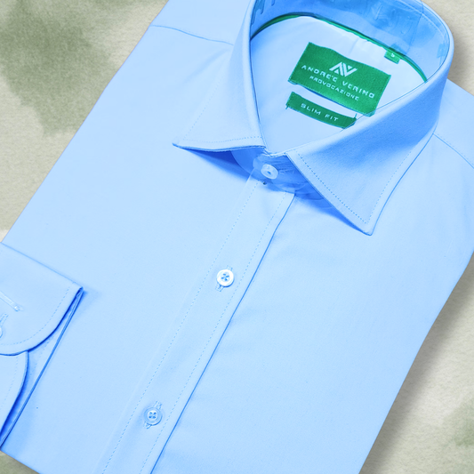 CAMISA ANDRE'E VERINO SLIMFIT - CELESTE CIELO ENTERO