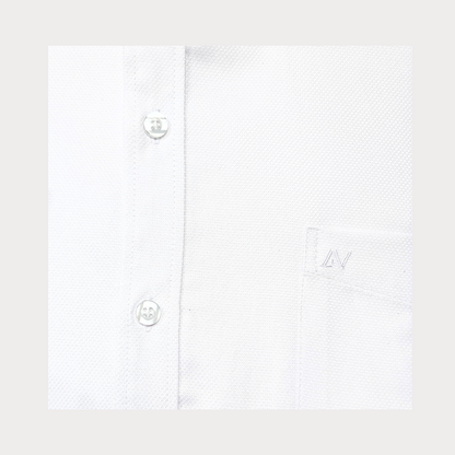 CAMISA ANDRE'E VERINO PREMIUM - LABRADO COLOR ENTERO BLANCO