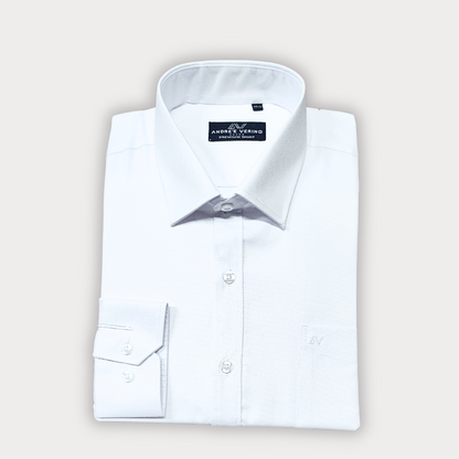 CAMISA ANDRE'E VERINO PREMIUM - LABRADO COLOR ENTERO BLANCO