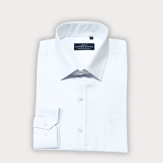 CAMISA ANDRE'E VERINO PREMIUM - LABRADO COLOR ENTERO BLANCO