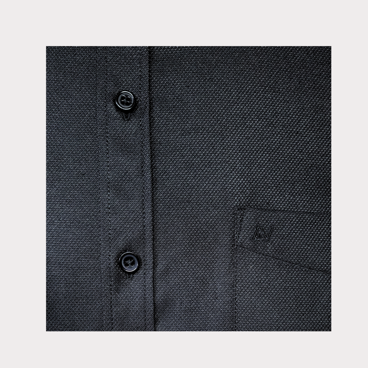 CAMISA ANDRE'E VERINO PREMIUM - LABRADO COLOR ENTERO NEGRO