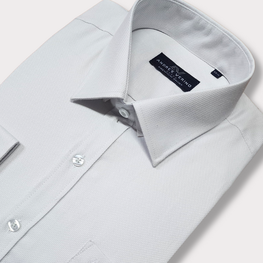CAMISA ANDRE'E VERINO PREMIUM - LABRADO COLOR ENTERO PLATA