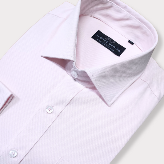 CAMISA ANDRE'E VERINO PREMIUM - LABRADO COLOR ENTERO ROSADO BB