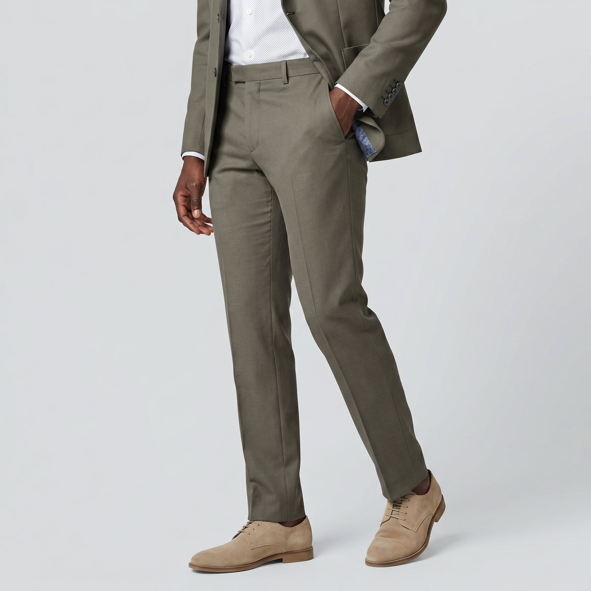Pantalón sastre de vestir ModernFit color verde hoja