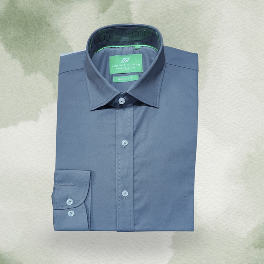 CAMISA ANDRE'E VERINO SLIMFIT - GRIS ENTERO