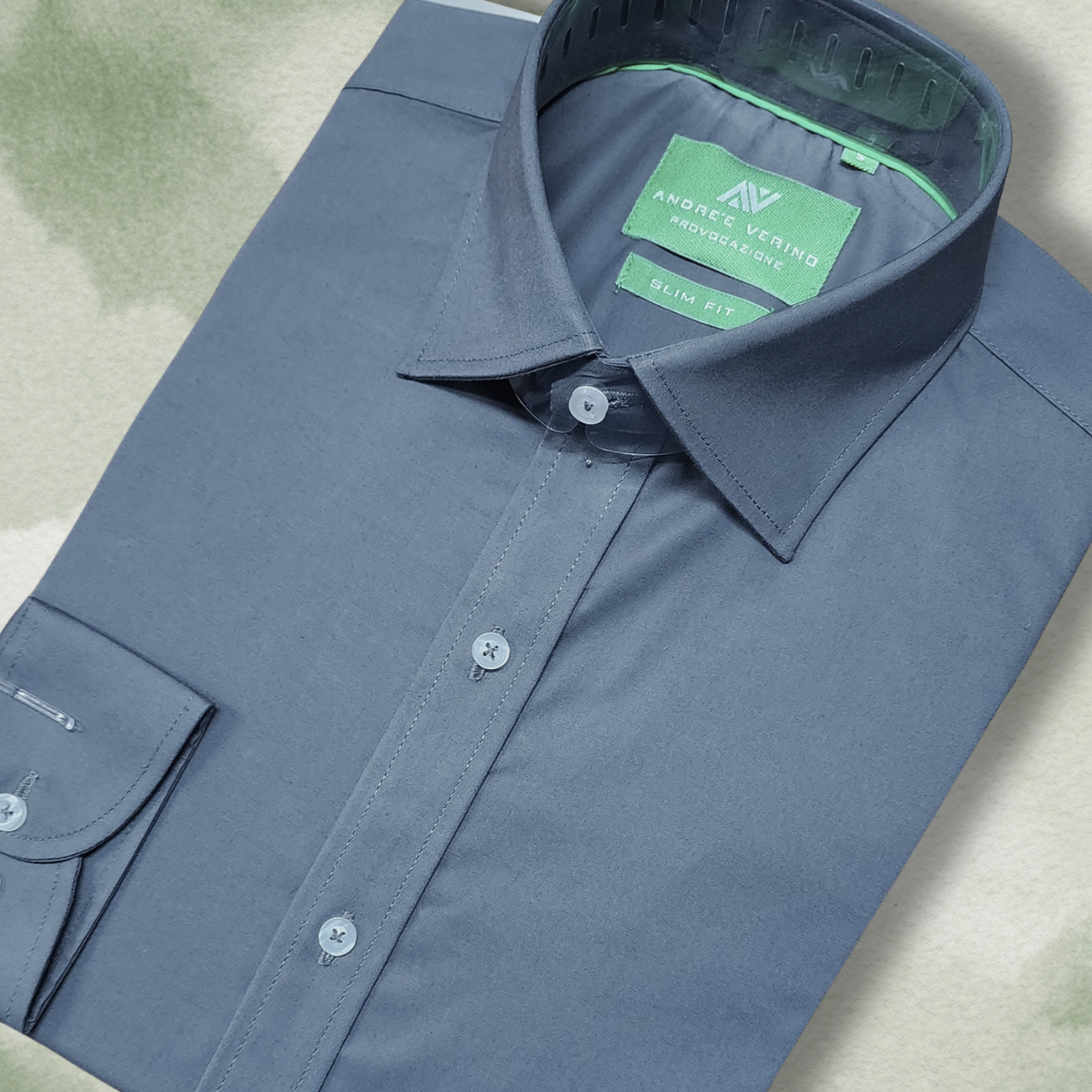 CAMISA ANDRE'E VERINO SLIMFIT - GRIS ENTERO