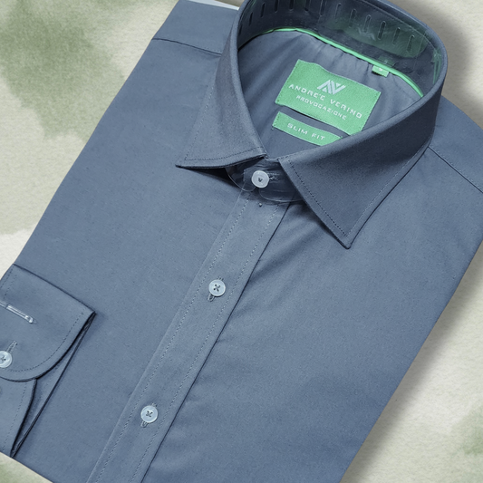 CAMISA ANDRE'E VERINO SLIMFIT - GRIS ENTERO