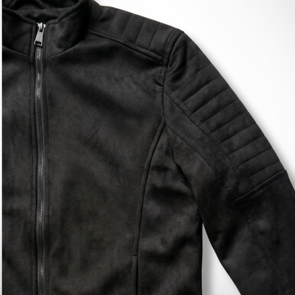 CASACA ROCKER FORRO POLAR COLOR NEGRO