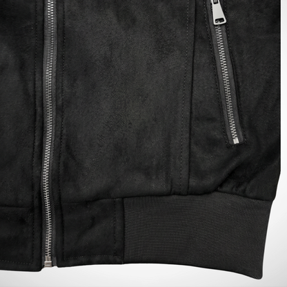 CASACA ROCKER FORRO POLAR COLOR NEGRO
