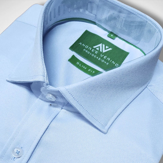 CAMISA ANDRE'E VERINO SLIMFIT - CELESTE LABRADO
