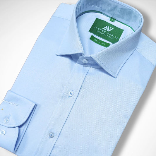 CAMISA ANDRE'E VERINO SLIMFIT - CELESTE LABRADO