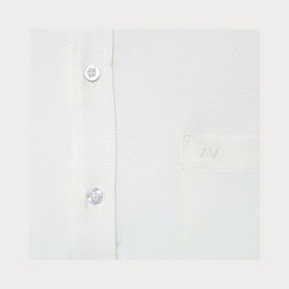 CAMISA ANDRE'E VERINO PREMIUM - LABRADO COLOR ENTERO CREMA PERLA