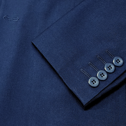Traje ModernFit lanilla stretch color azul noche texturizado.