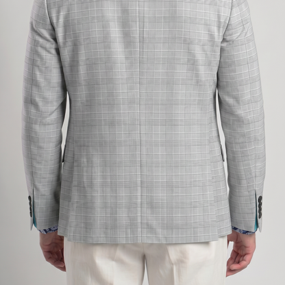 BLAZER LANILLA STRETCH COLO PLOMO A CUADROS