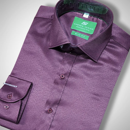 CAMISA ANDRE'E VERINO SLIMFIT - VINO LABRADO