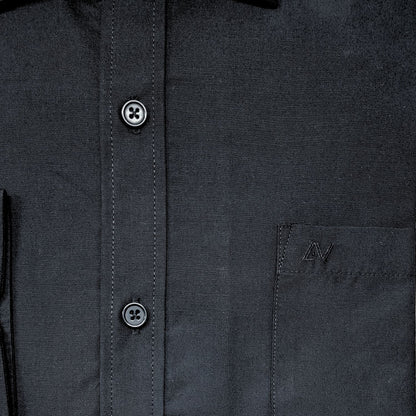 CAMISA ANDRE'E VERINO PREMIUM - COLOR ENTERO LISO NEGRO