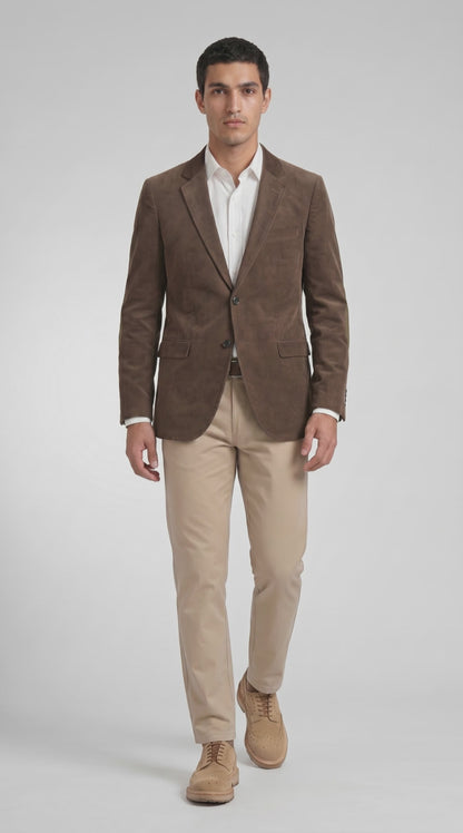 BLAZER CORDUROY 100% ALGODÓN COLOR MARRON